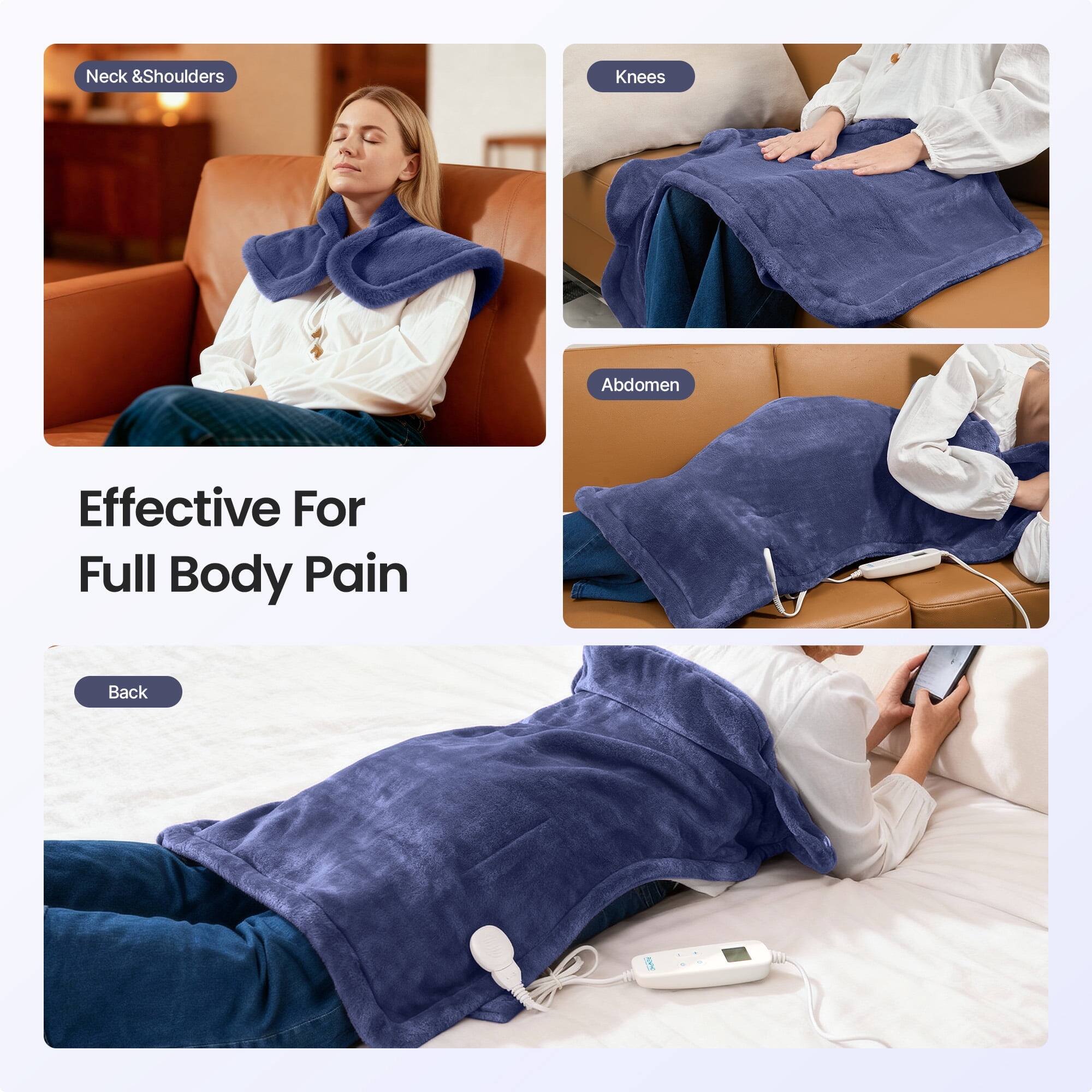 Neck & Shoulders  
Knees  
Abdomen  
Effective For Full Body Pain  
Back