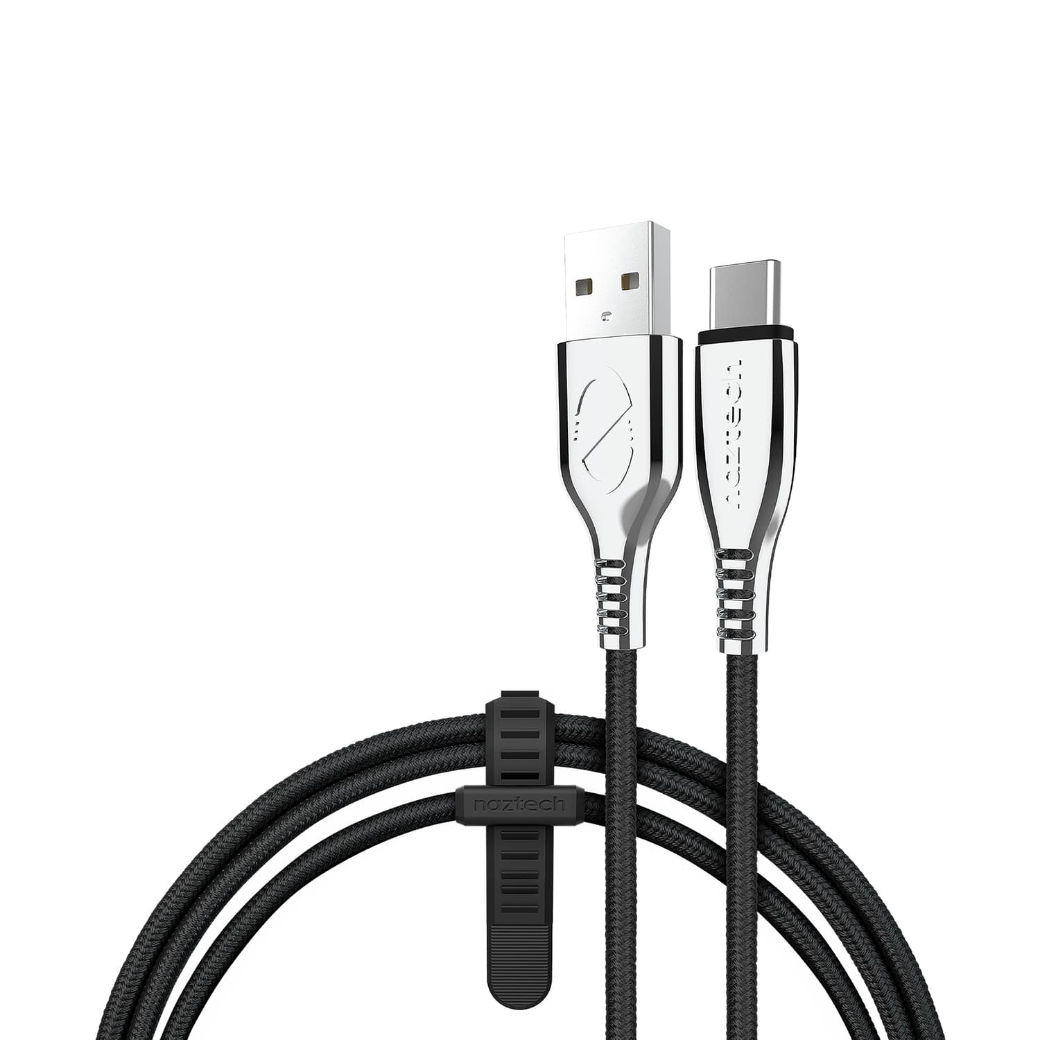 Naztech - 6-Ft Titanium USB to USB-C Braided Cable