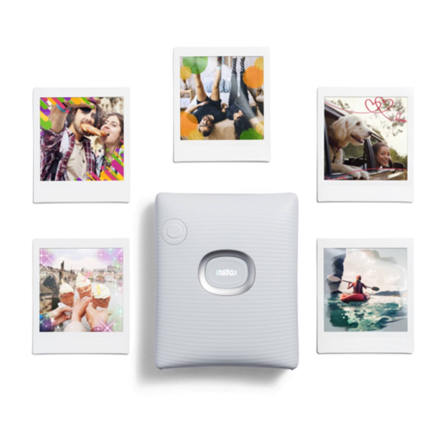 Alt View 12. Fujifilm - instax SQUARE Link Smartphone Printer - Ash White.