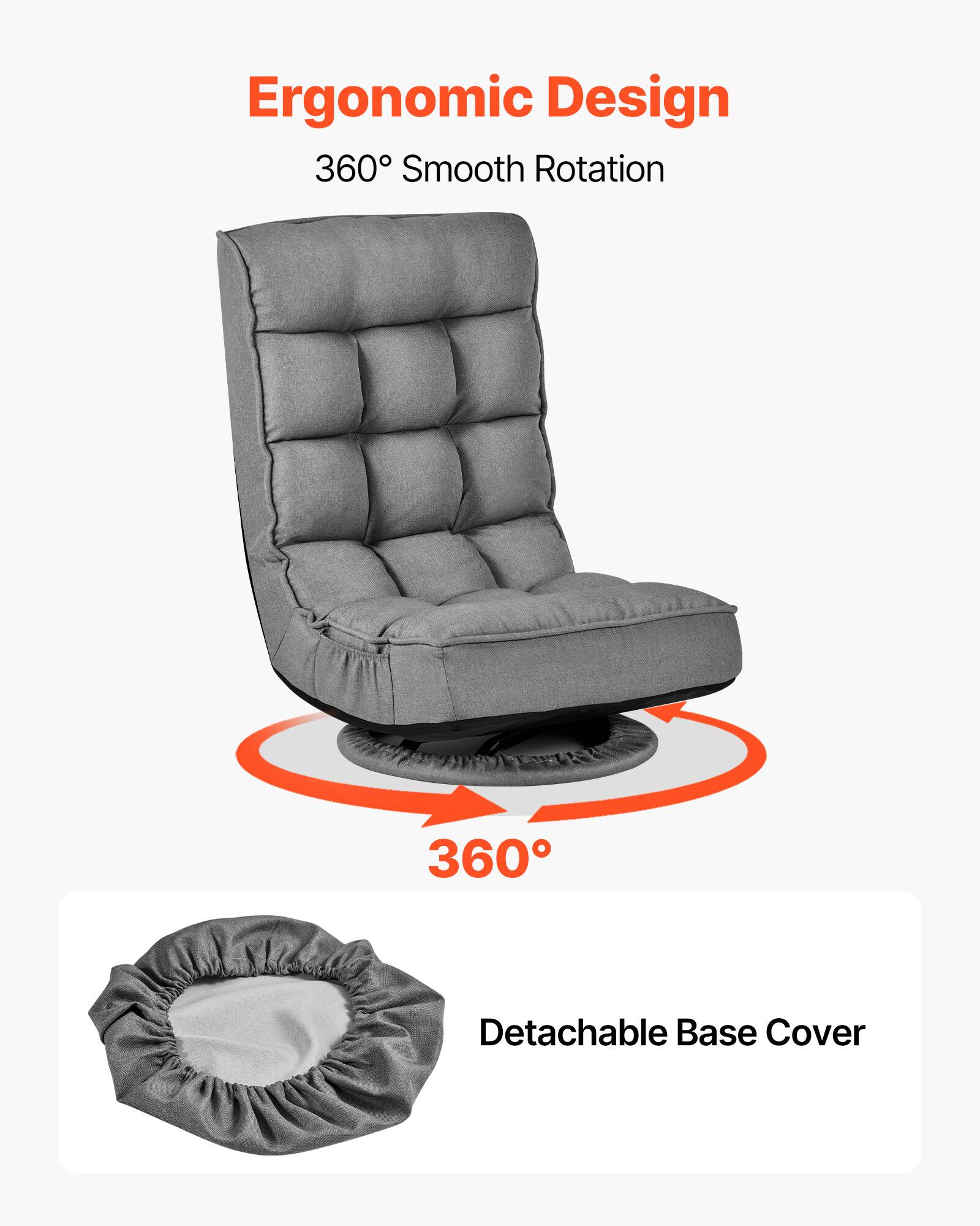 Ergonomic Design  
360° Smooth Rotation  
360°  
Detachable Base Cover