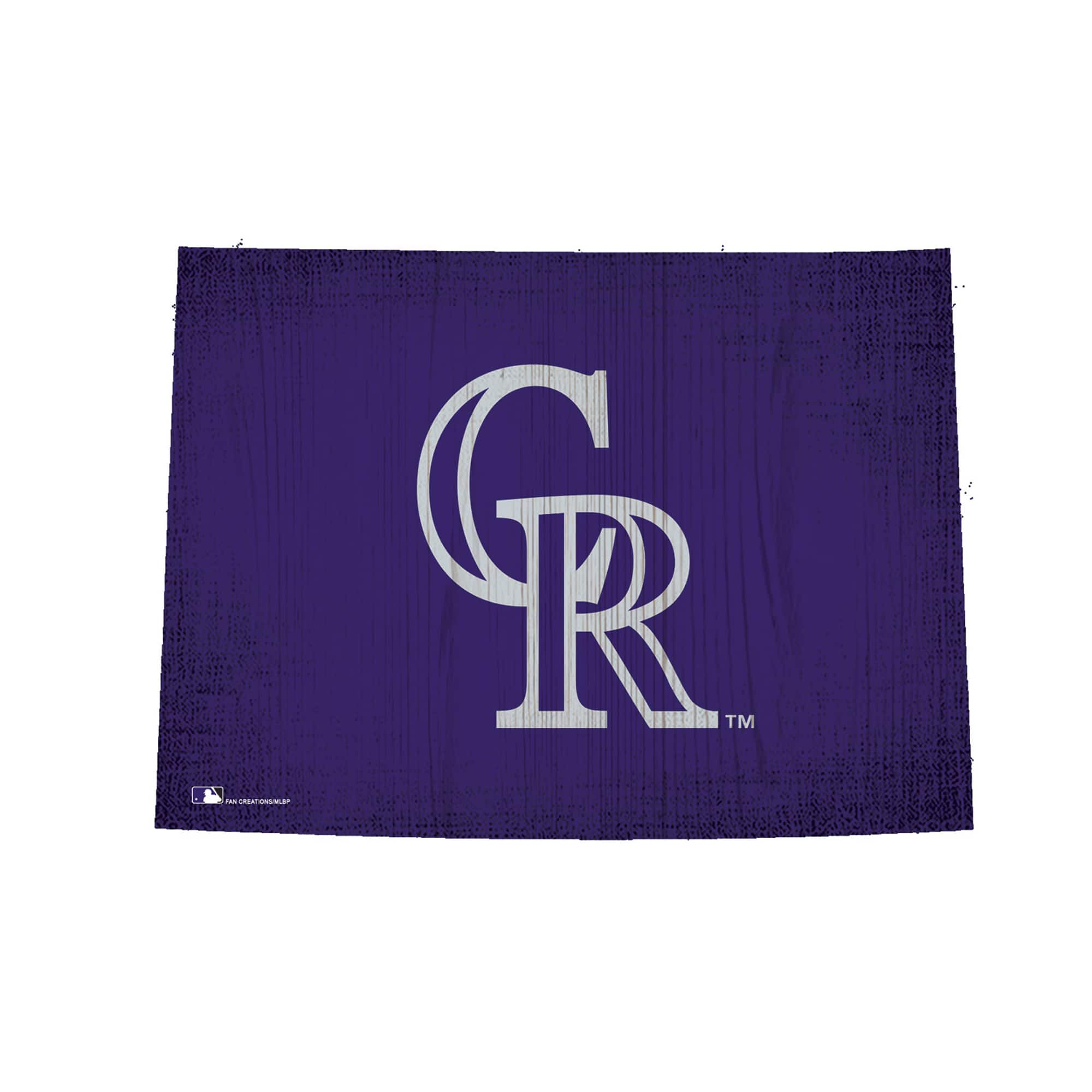 Fan Creations - Colorado Rockies 12" Logo State Sign - Multicolor