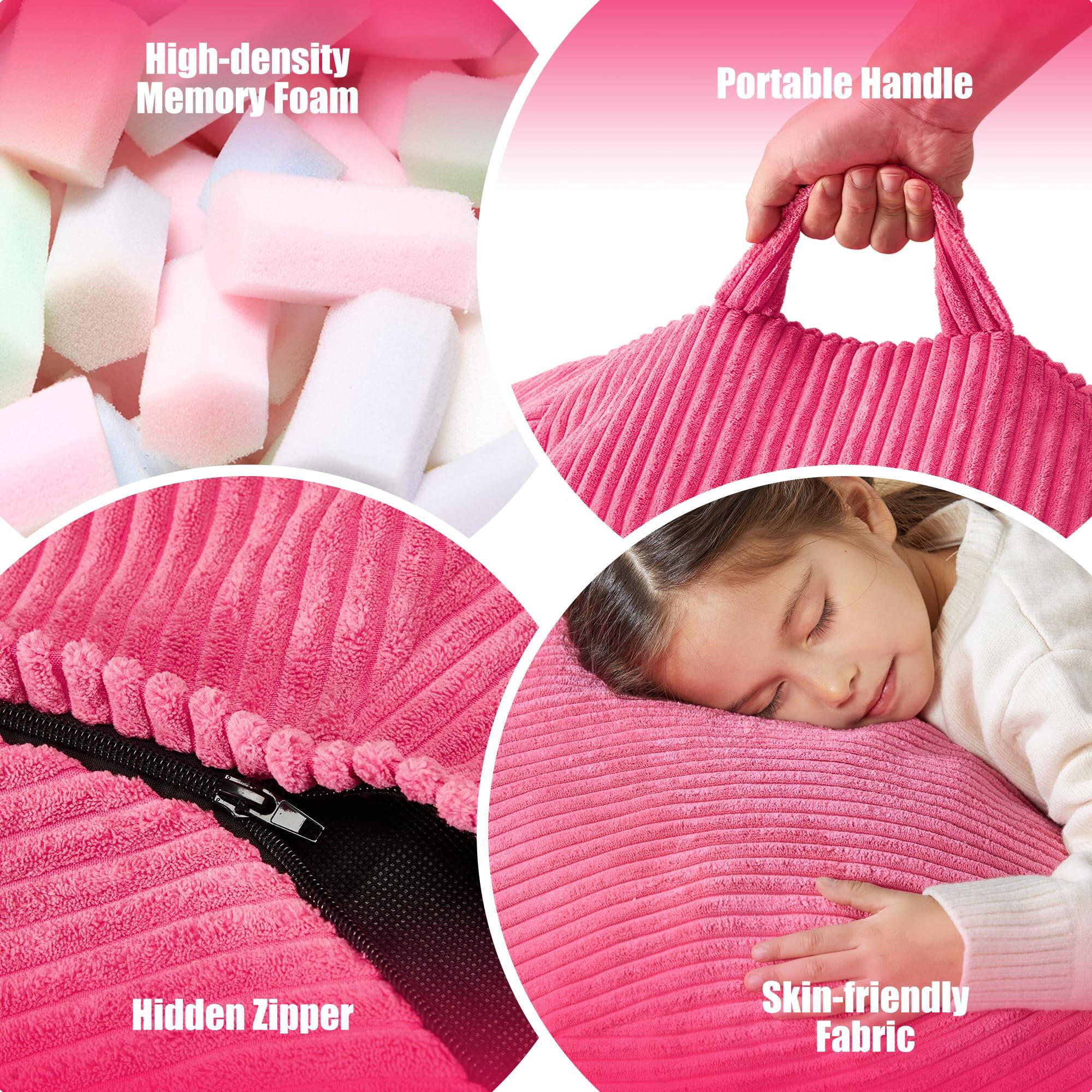 - High-density Memory Foam
- Portable Handle
- Hidden Zipper
- Skin-friendly Fabric