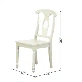 FurniFact - White Dining Chair - Brown