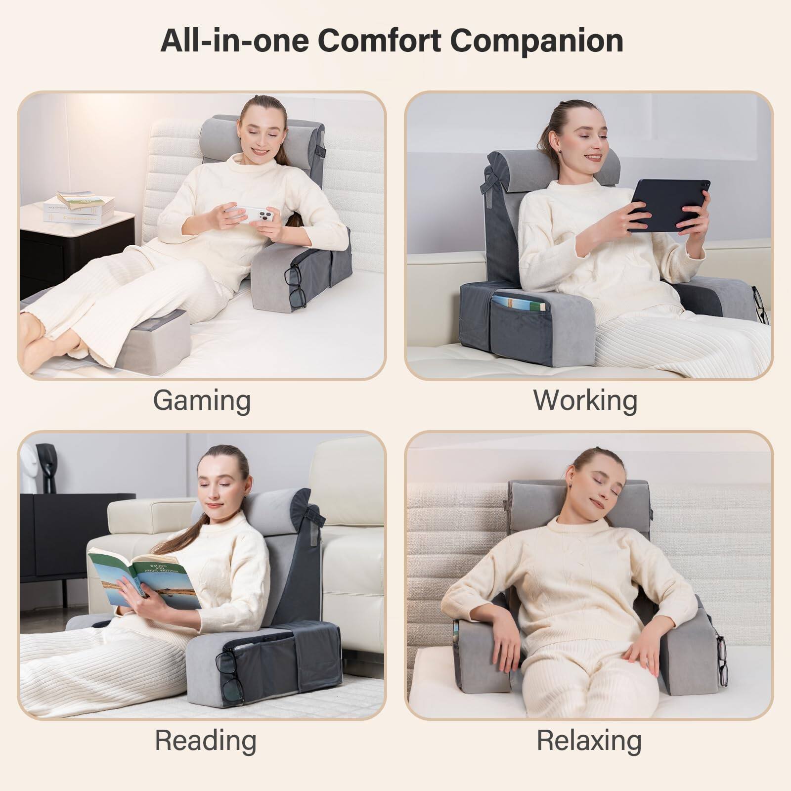 All-in-one Comfort Companion

Gaming

Working

Reading

Relaxing