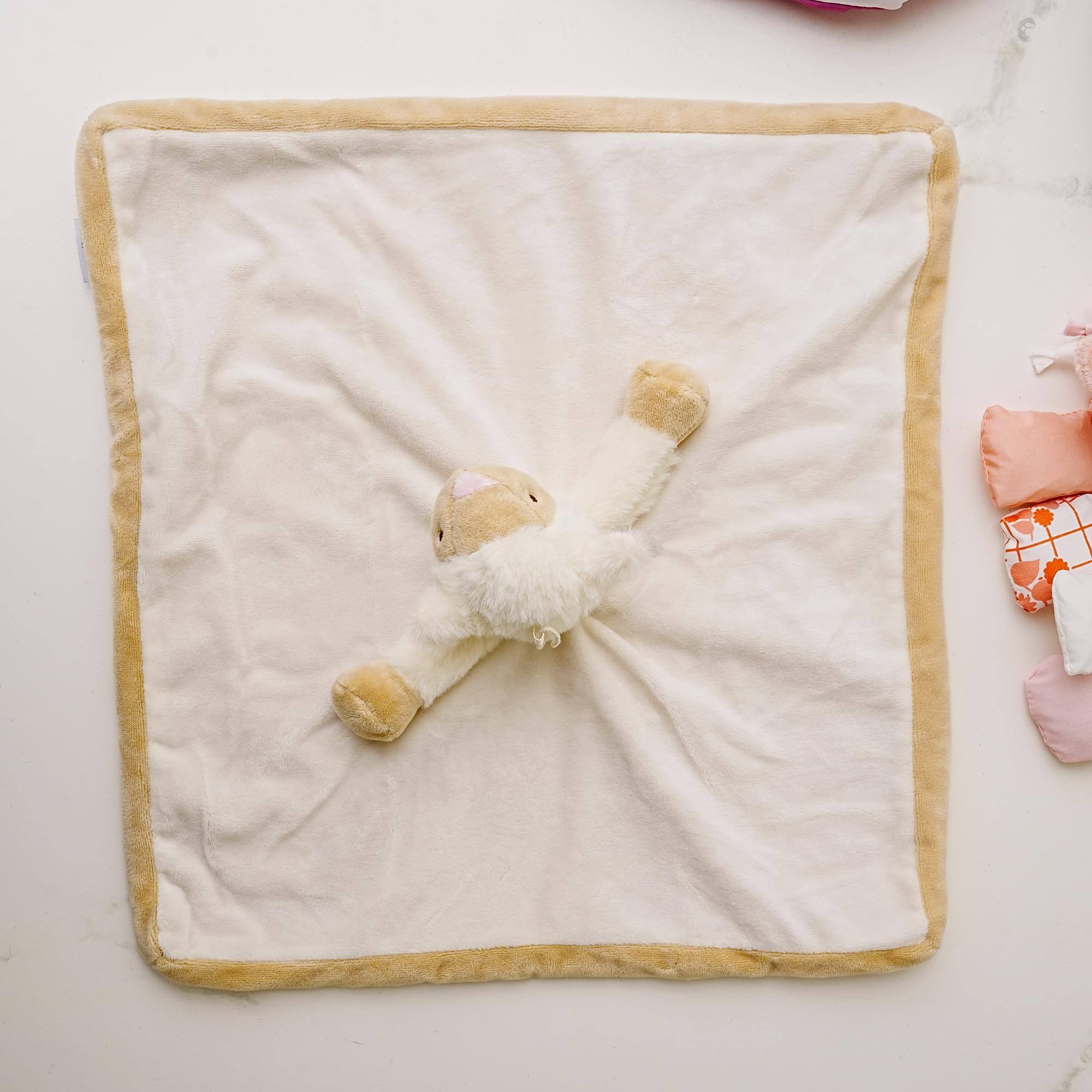 Alt View 5. TriAction Toys - Teddykompaniet Diinglisar Collection 11 Inch Plush Animal Blanket | Lamb - Brown.