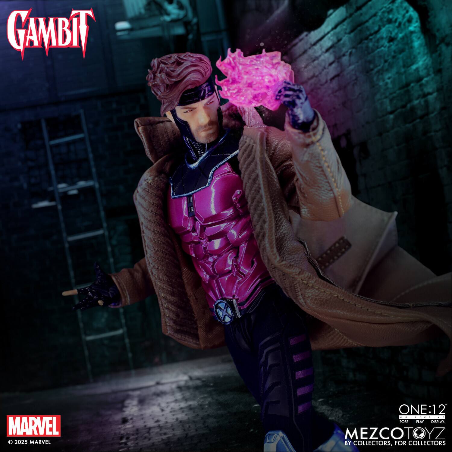 GAMBIT

MARVEL 2025 MARVEL

ONE:12 - COLLECTIVE ROSE PLAY. DISPLAY

MEZCOTOYZ BY COLLECTORS, FOR COLLECTORS