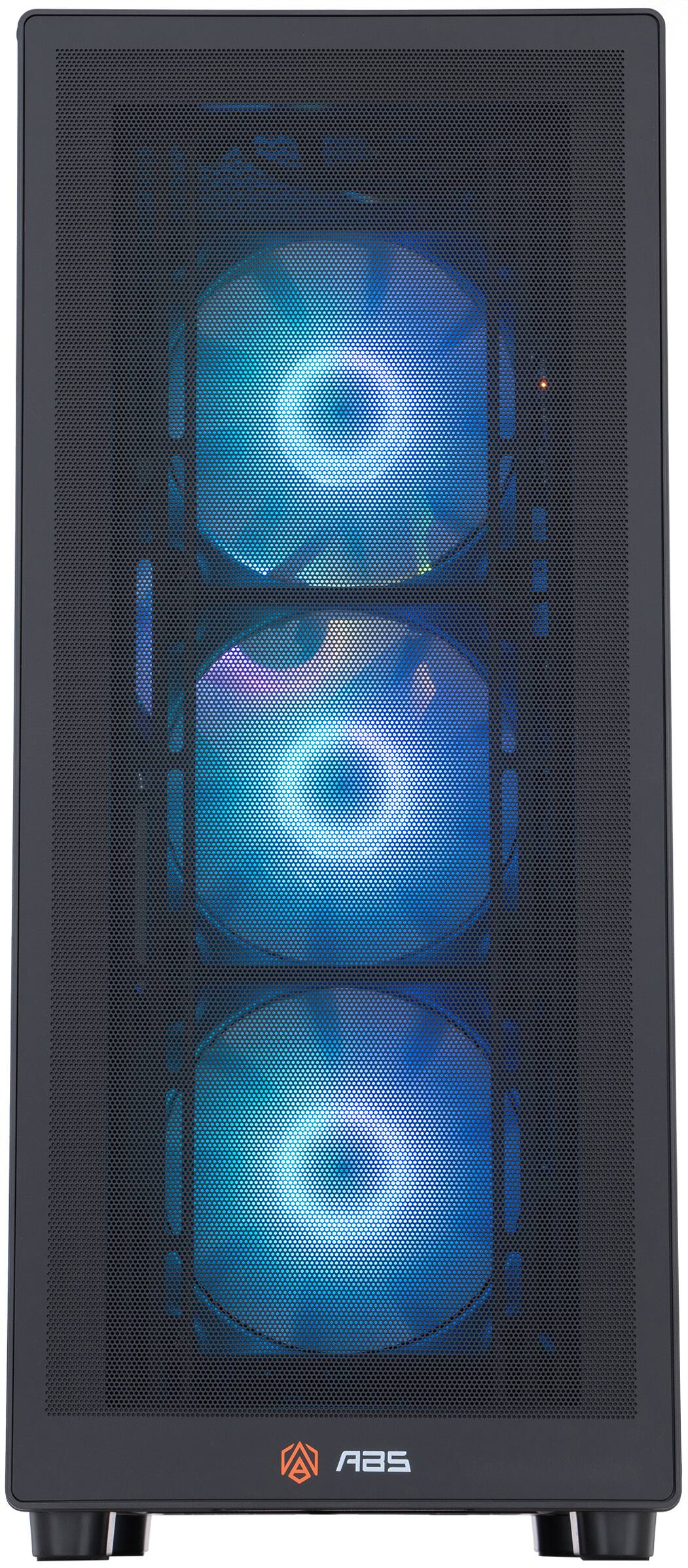 Angle. ADVANCED BATTLESTATIONS - ABS Stratos II Ruby Gaming PC - Windows 11 - AMD Ryzen 7 9700X - Radeon RX 9070 XT 16GB - 32GB DDR5 6400 - 2TB M.2 SSD - black.