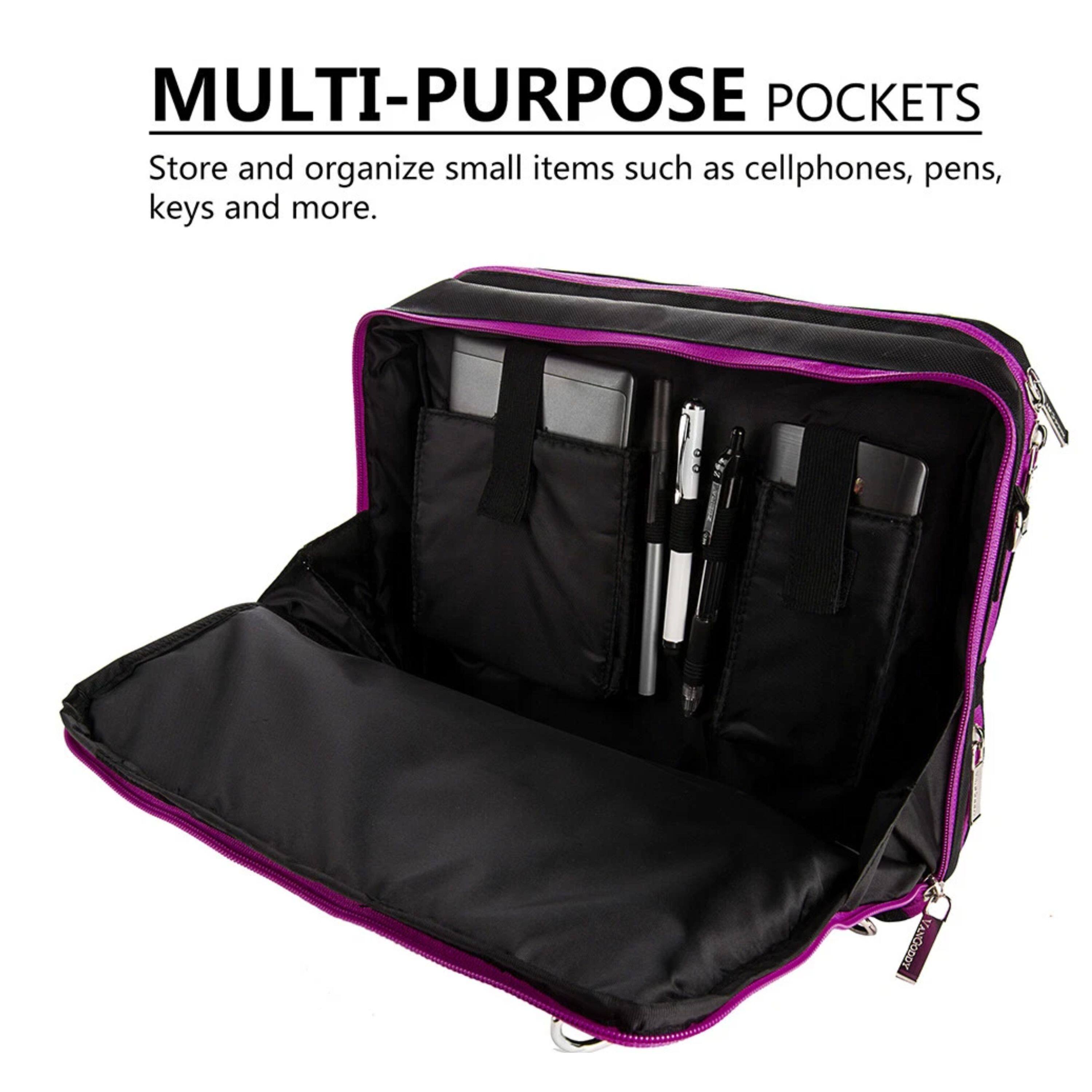 MULTI-PURPOSE POCKETS

Store and organize small items such as cellphones, pens, keys and more.