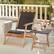 Alt View 3. Costway - 2PCS Patio Rattan Folding Lounge Chair Table Acacia Wood W/Retractable Footrest - Mix Brown,Natural.