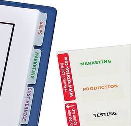 Redi-Tag - Printable Laser Index Tabs, 7/8"H x 2"W, 300/Pk - White