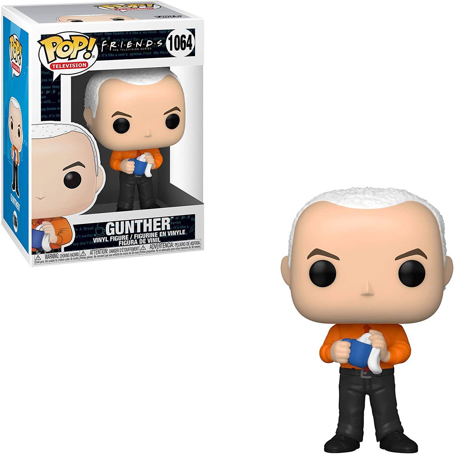 POP! FRIENDS 1064
TELEVISION
GUNTHER
FIGURE / FIGURINE / FIGURA DE VINYLE
WARNING: CHOKING HAZARD - Small parts. Not for children under 3 years.
ATTENTION: PELIGRO DE ASPHIXIO - Pequeños elementos. No es adecuado para niños menores de 3 años.