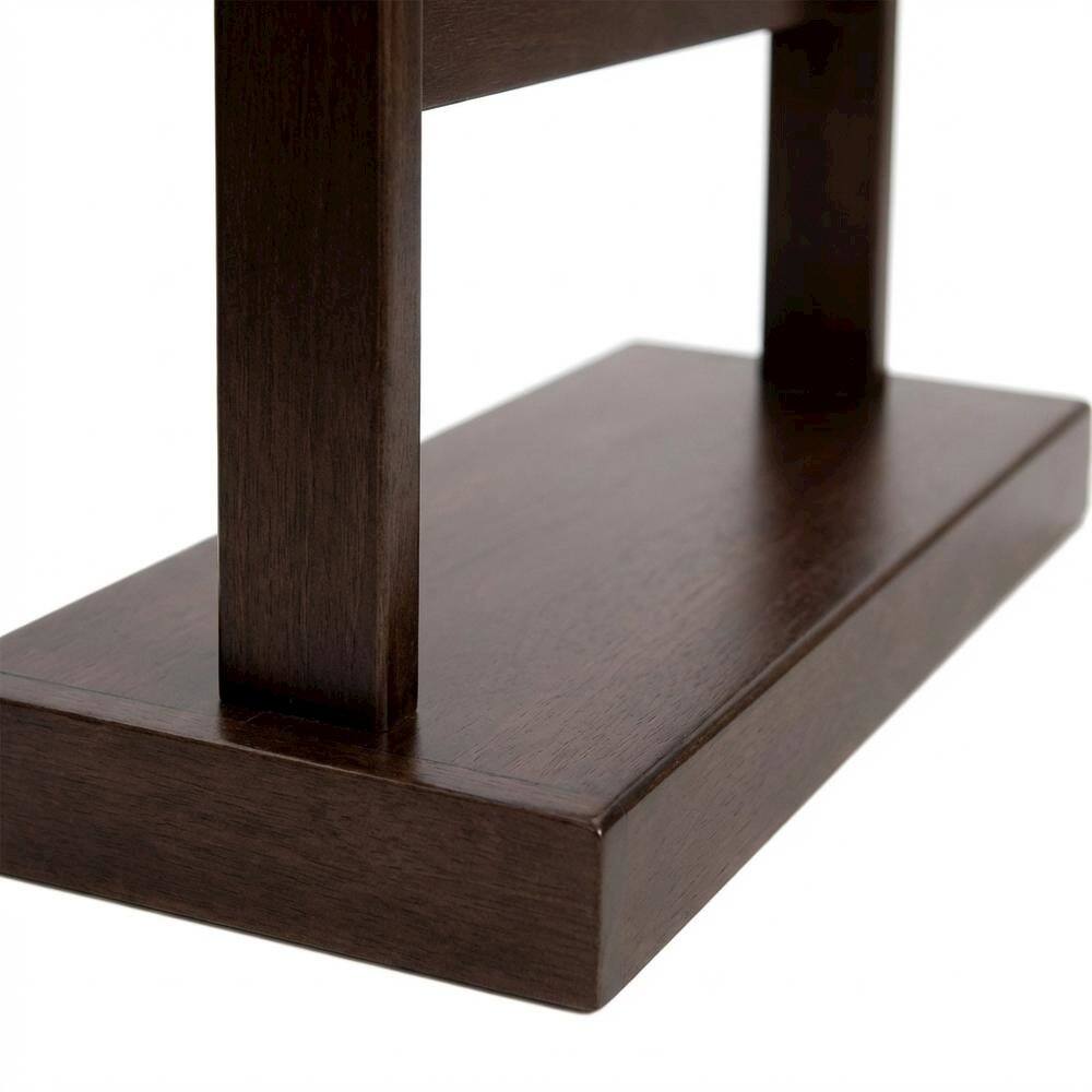 Left. FurniFact - Dark Espresso Solid Wood Clothes Valet Stand with Mirror - Espresso.