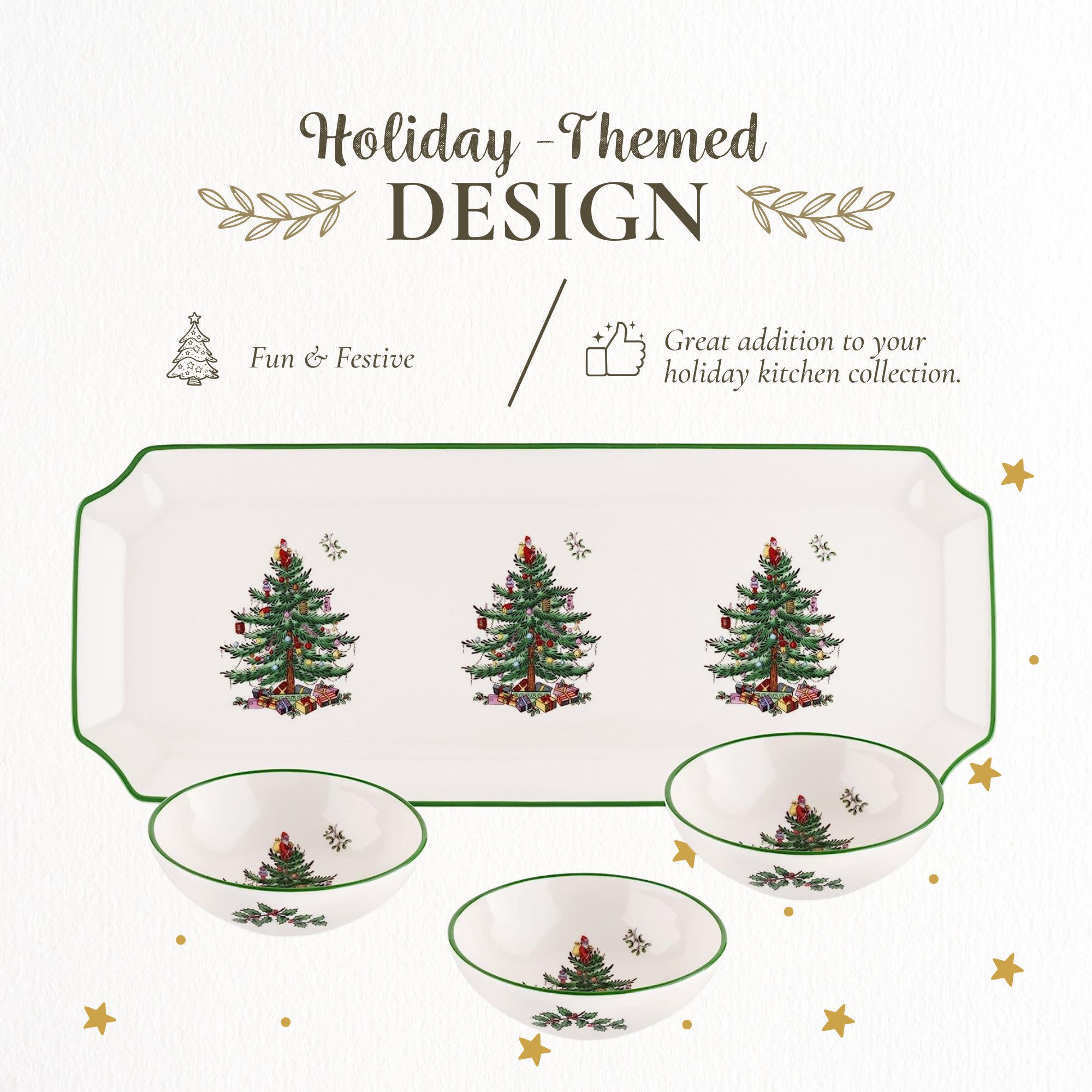 Holiday-Themed DESIGN  
Fun & Festive  
Great addition to your holiday kitchen collection.