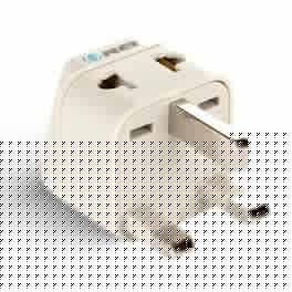 Orei - India to UK Travel Adapter Plug – Type G – Dual Input 2-in-1 – Works in UK, UAE, Hong Kong, Dubai & More - Beige