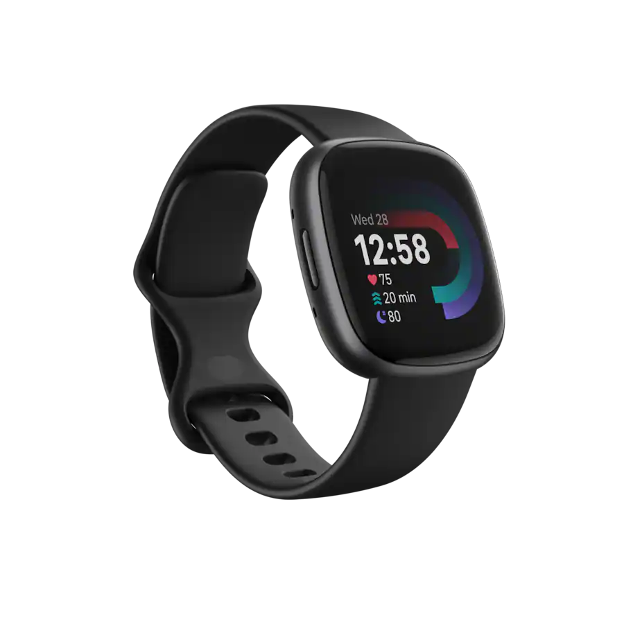 Graphite Things Google Fitbit Versa 4 Fitness Smartwatch Works with Android and iOS ...