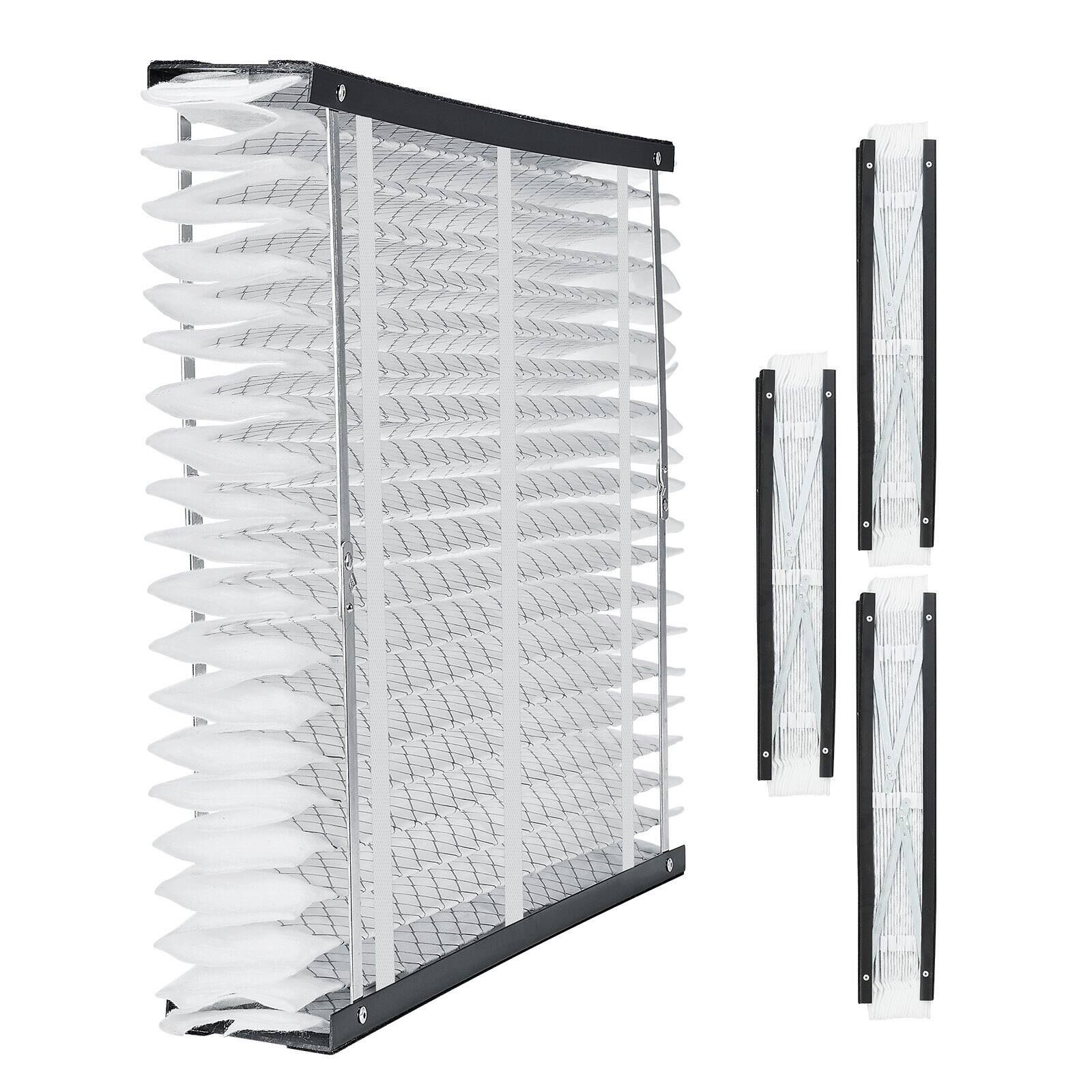 Alt View 9. Glintex - Air Filter, 20x25x4 Furnace Filter MERV 13, Electrostatic Pleated HVAC AC Filter 4-Pack, Captures Dust Smog Dander.