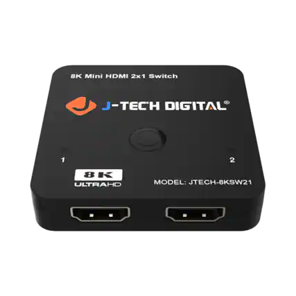 8K Mini HDMI 2x1 Switch
J-TECH DIGITAL
1 2
8K ULTRAHD
MODEL: JTECH-8KSW21