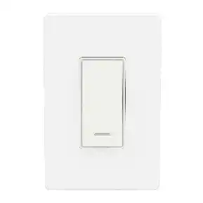 Front. BN-LINK - BN-LINK Wi-Fi Smart In-Wall Light Switch, No Hub, Timer, White, Works with Alexa & Google, Neutral, 2.4 GHz - White.