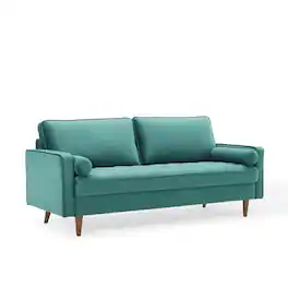 Valour Performance Velvet Sofa by Modway - Blue