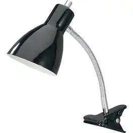 Lorell - LED Clip on Desk Lamp 15.5" Height x 3" Width 10 W LED Bulb Plastic Desk Mountable Black for Desk Table