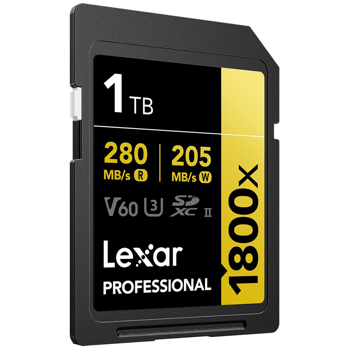 1 TB 280 MB/s 205 MB/s V60 U3 S2 XC II 1800x Lexar PROFESSIONAL