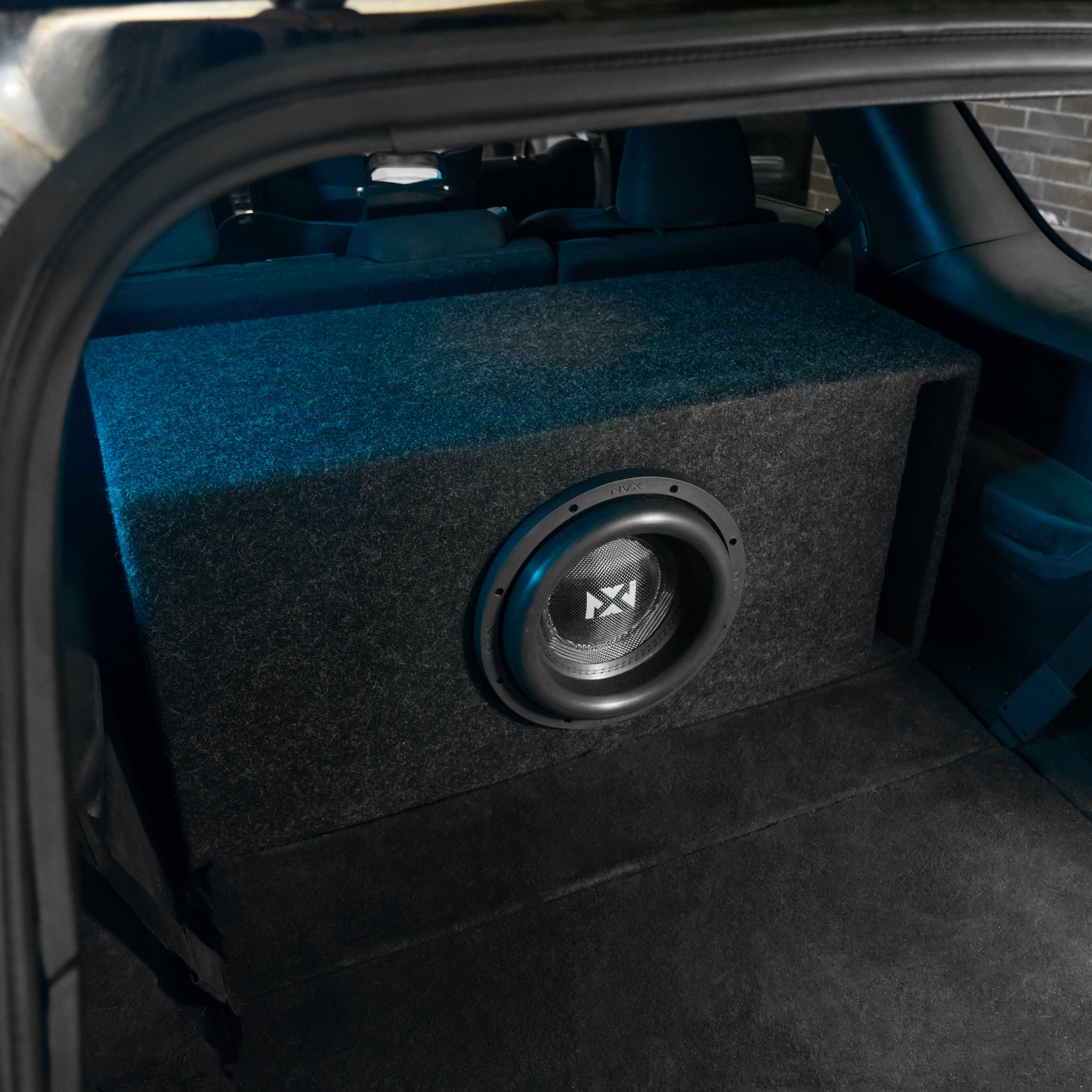 Left. NVX - NVX XCW121 4000 Watt Peak (2000W RMS) 12" X-Series Dual 1-Ohm SPL Subwoofer.