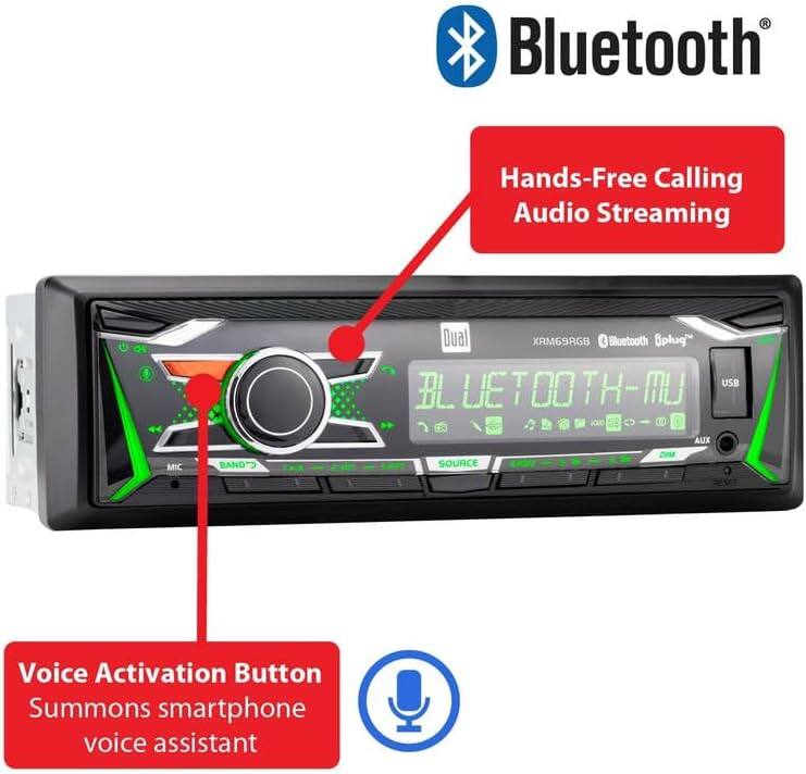 Bluetooth Hands-Free Calling Audio Streaming  
Dual XRM69RGB  
Bluetooth plug USB  
BLUETOOTH-MU  
Voice Activation Button  
Summons smartphone voice assistant