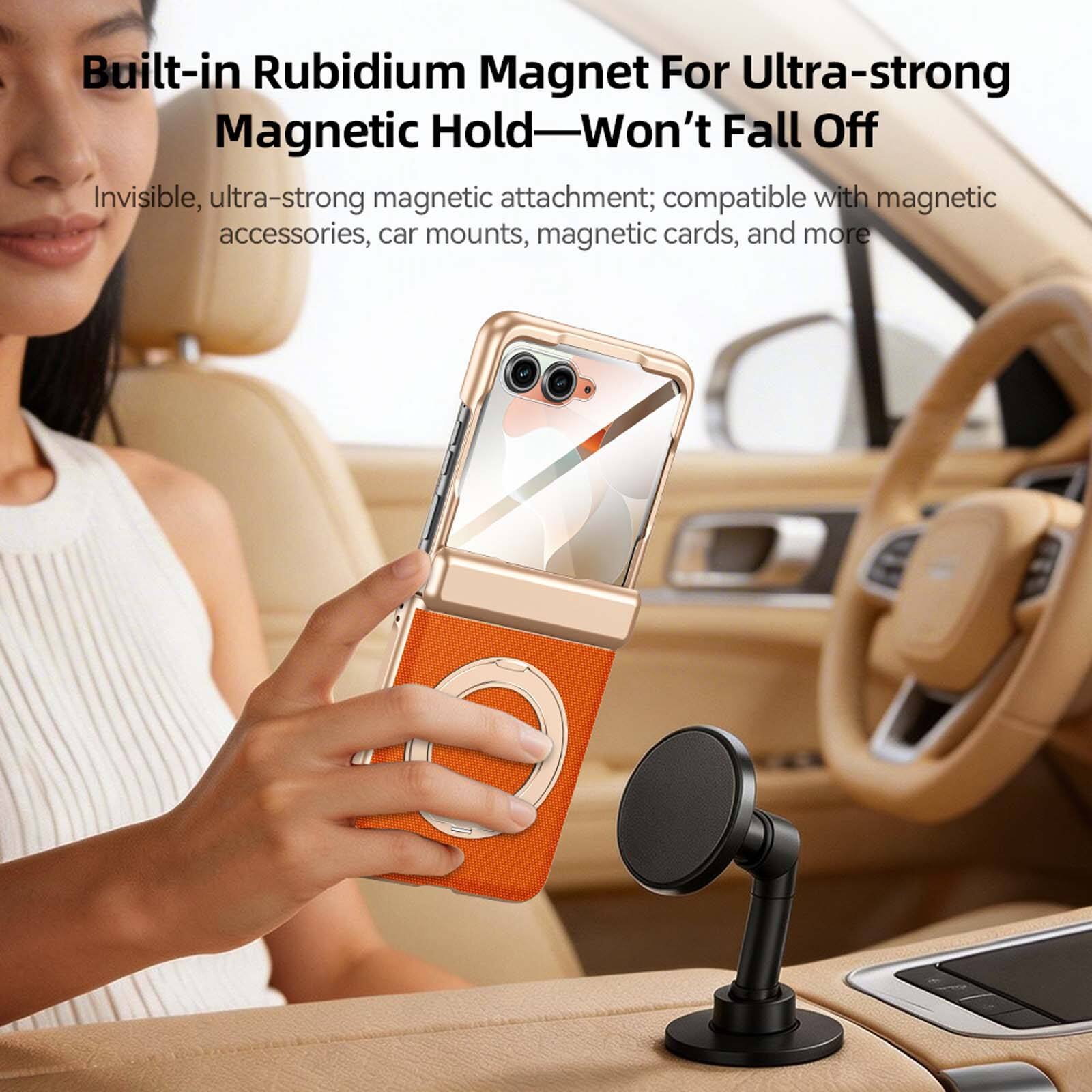 Built-in Rubidium Magnet For Ultra-strong Magnetic Hold—Won't Fall Off

Invisible, ultra-strong magnetic attachment; compatible with magnetic accessories, car mounts, magnetic cards, and more