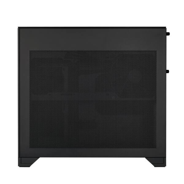 Left. Lian Li - O11 Vision-M O11VMX Dual-chamber Design Pre-installed 140 mm Fan Micro ATX Case - Black.