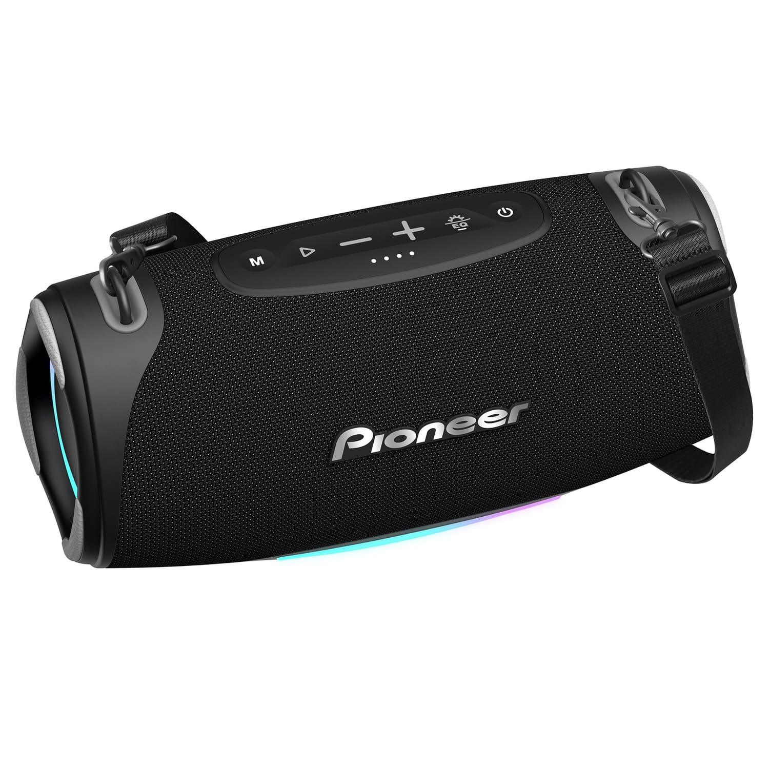 Pioneer - 240W Rechargeable Bluetooth Speaker, Dual 3.5" Woofers, Lights, USB Charging, Waterproof, 20 Hr Play Time - Black