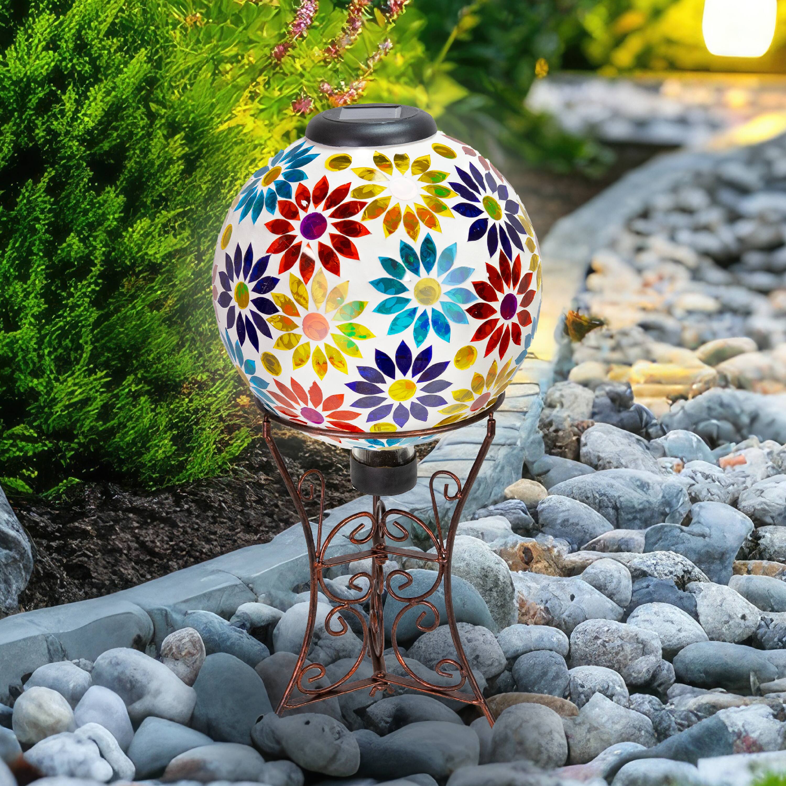 Alt View 4. Sunnydaze - Decorative Scroll Steel Outdoor Gazing Globe Stand - Bronze.
