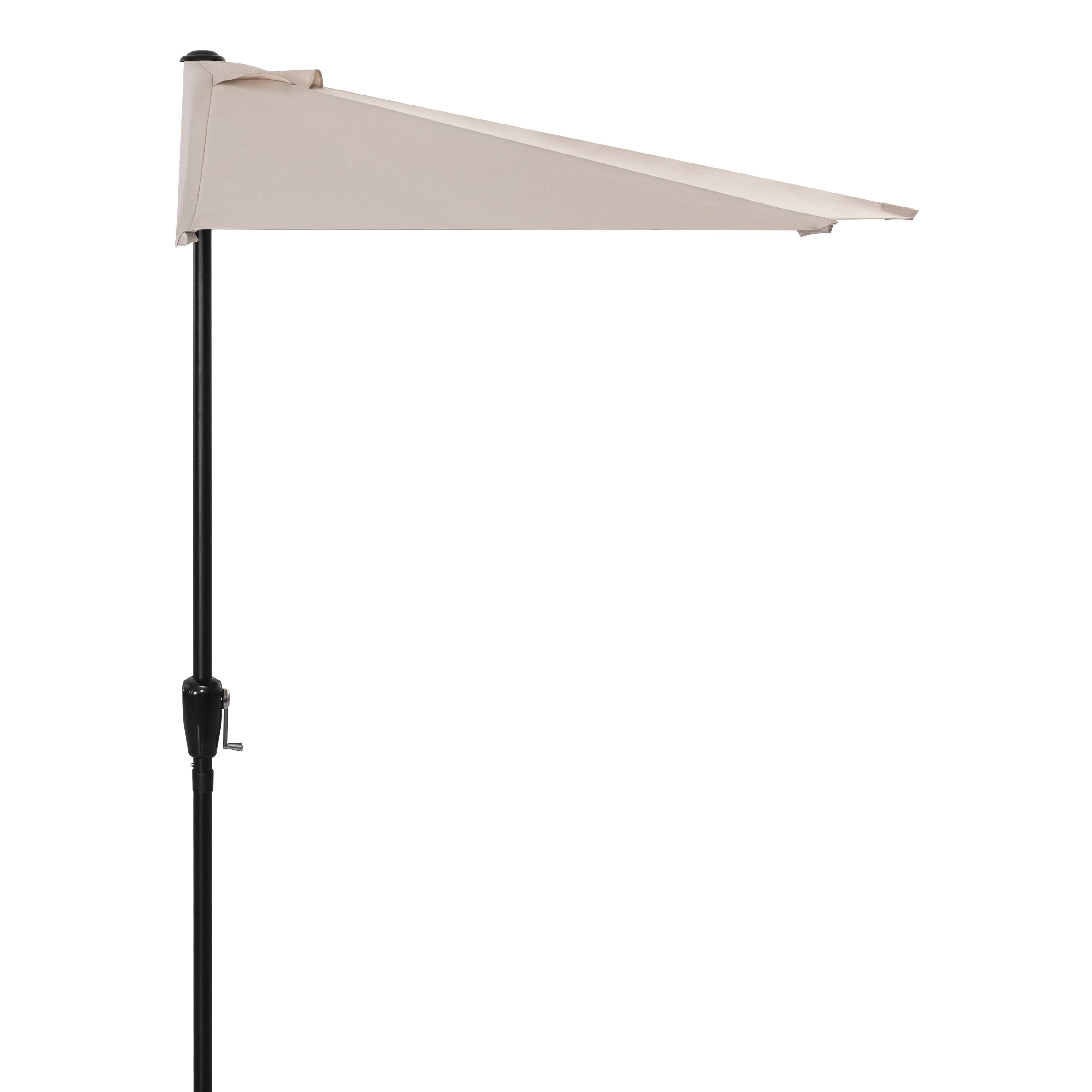 Alt View 6. Nuu Garden - Patio Umbrella, 9 FT Half Round Umbrella, Weather-Resistant Polyester - Beige.