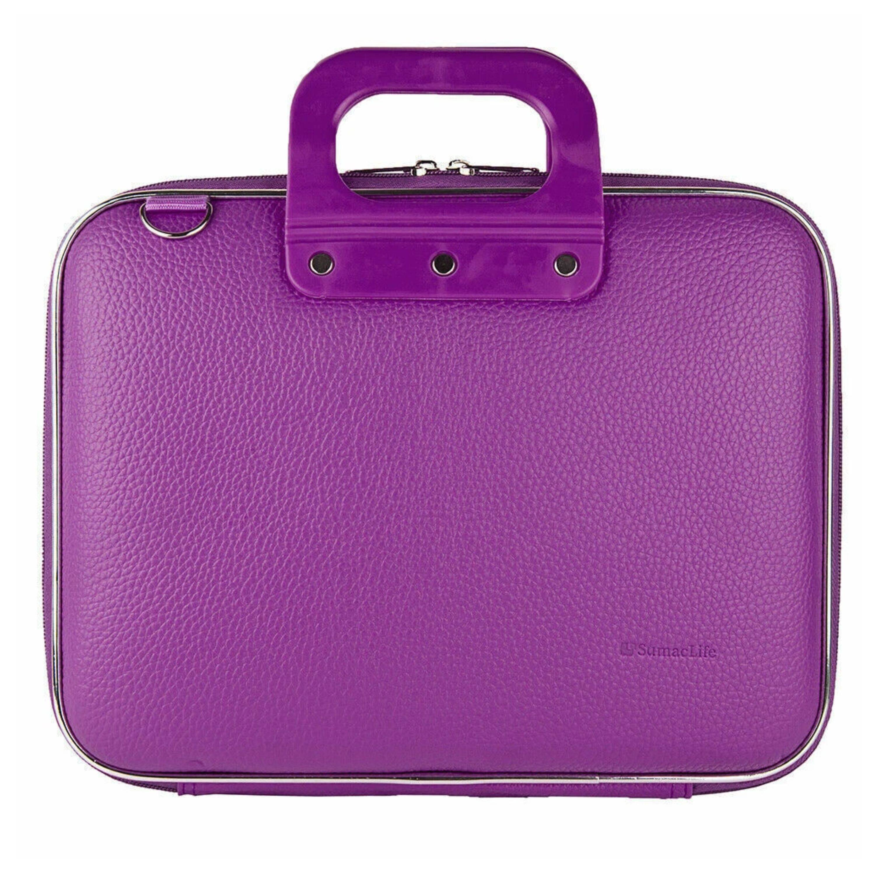 Angle. Kitcheniva - Leather Tablet Case Shoulder Messenger Bag For 10" Tablet Purple - Purple.