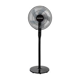 Hurricane - 16 Inch Energy Efficient Adjustable Standing Fan w/12 Speed Settings - Black