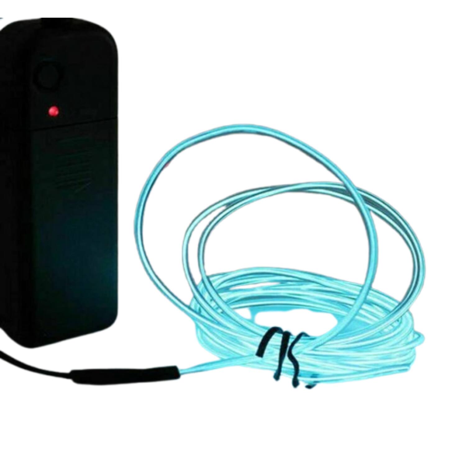 Angle. Home Collection - 13.12Ft Battery Powered Neon LED EL Wire String Light Ice Blue - Ice Blue.