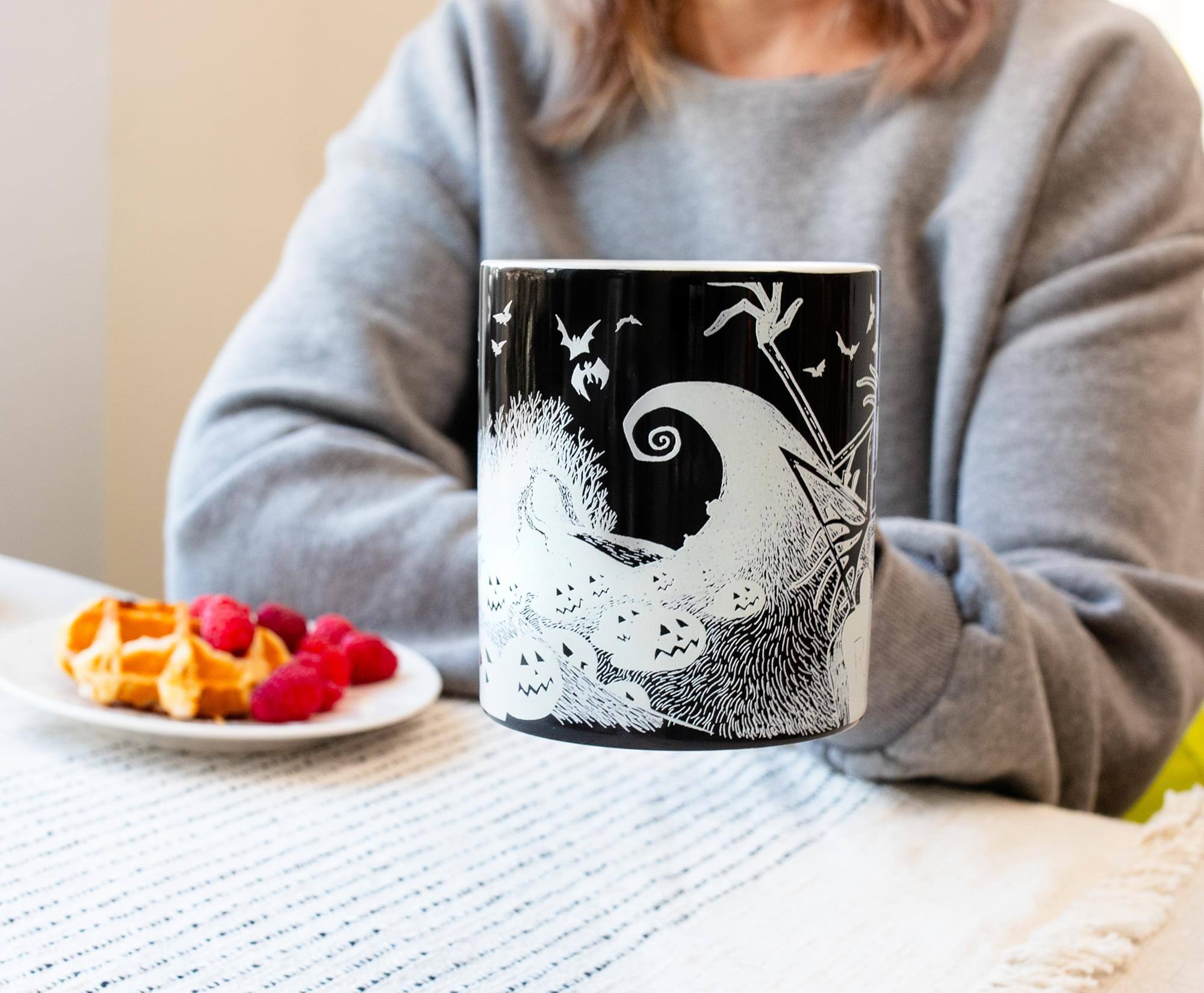 Alt View 5. Silver Buffalo - Disney The Nightmare Before Christmas Glow-In-The-Dark Ceramic Mug - Black.