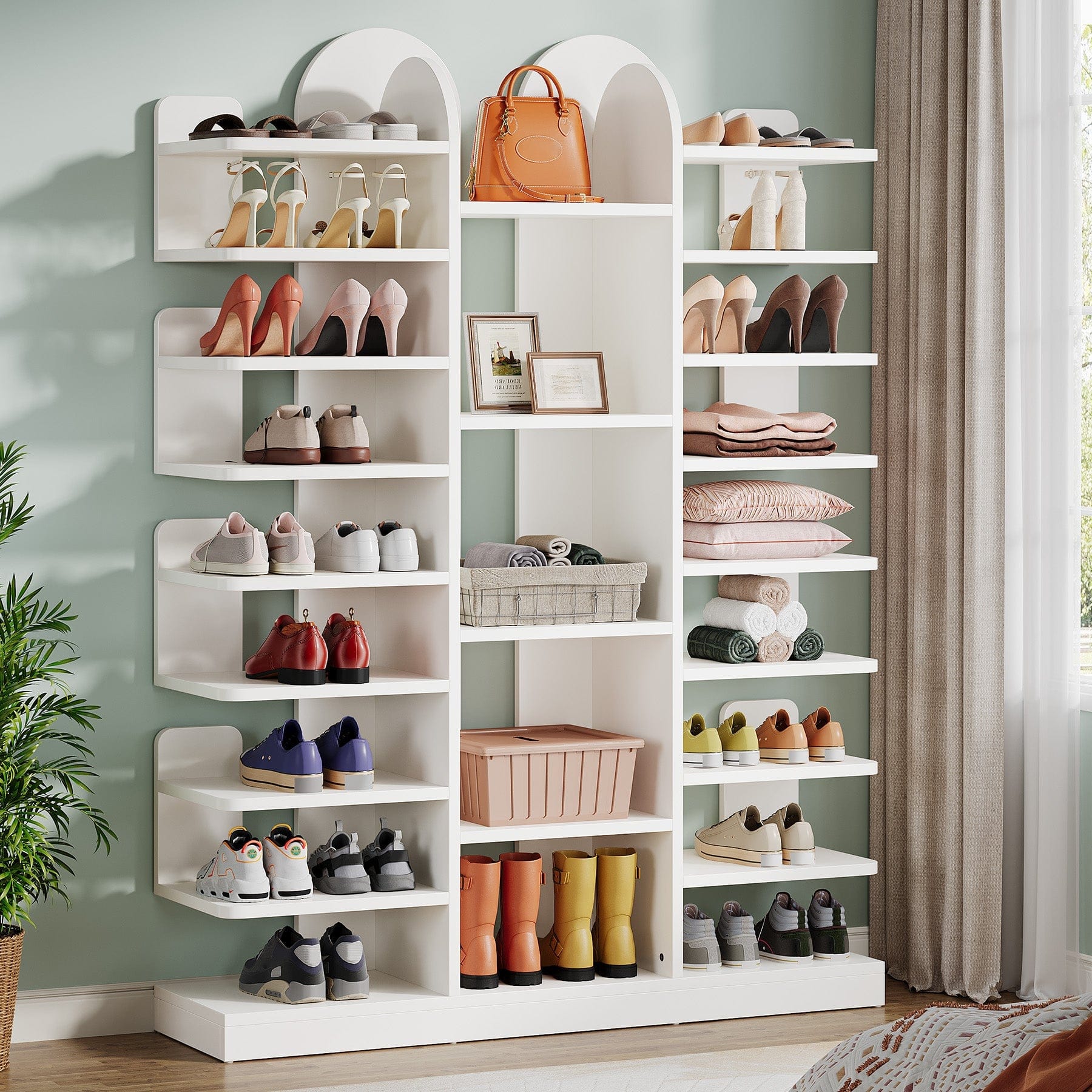 Tribesigns - Office Storage Cabinet, For Everyday Organization in Workspaces and Office Reception Areas - White