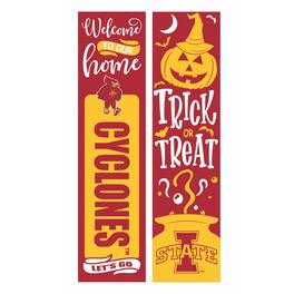 Evergreen Enterprises - Iowa State Cyclones 47" Double Sided Halloween Leaner Fan Sign - Multicolor