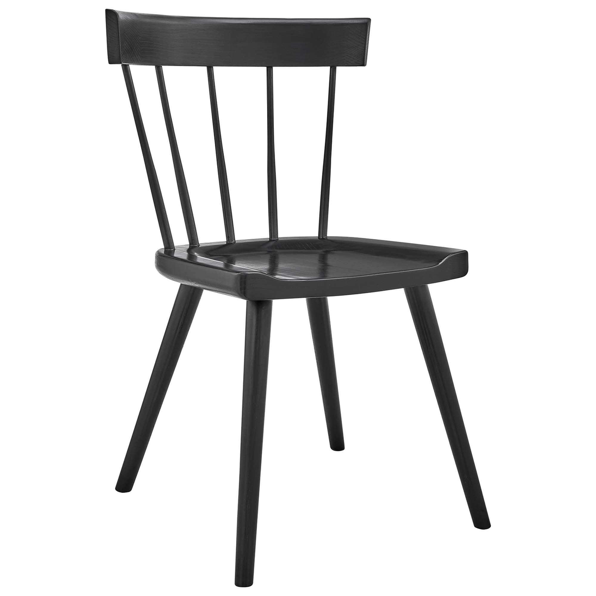 Back. Modway - Sutter Wood Dining Side Chair Set of 2 by Modway - Black.