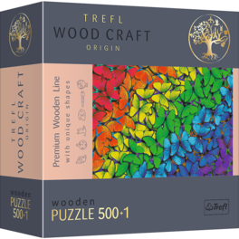 Trefl - Wood Craft 501 Piece Wooden Puzzle - Rainbow Butterflies - Multicolor