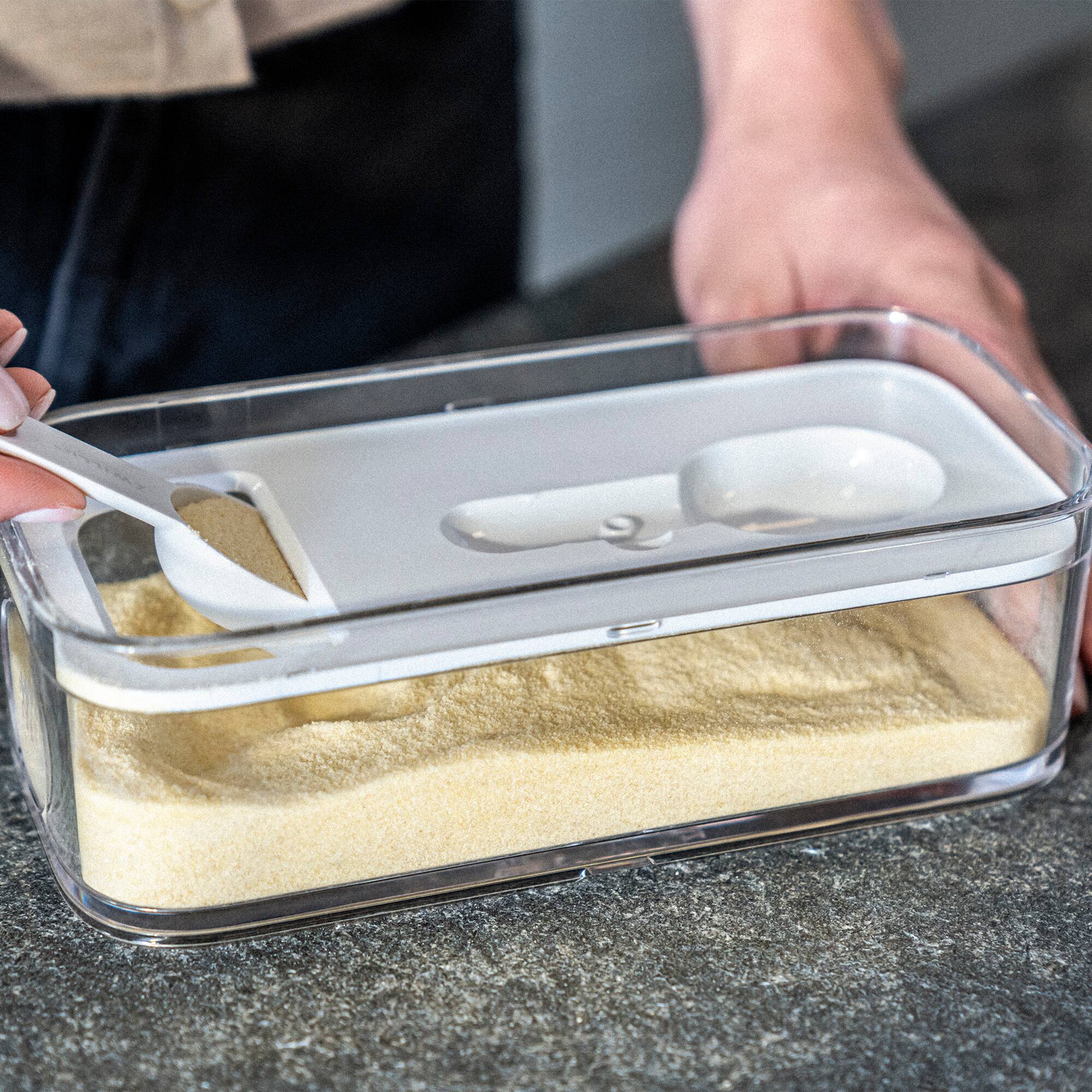 Alt View 3. ZWILLING - ZWILLING Fresh & Save Cube Box Starter Set, 5-pc, Plastic, Airtight Dry Food Container, Medium Cube Set with Pump - Clear.