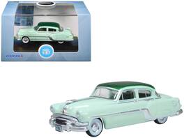 1954 Pontiac Chieftain 4 Door Shannon Top 1/87 (HO) Scale Diecast Model Car by Oxford Diecast - Green with Brookmere Green