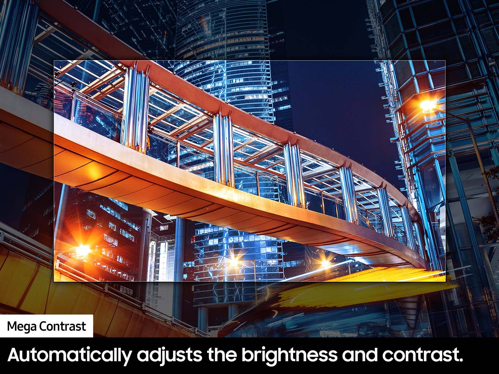 Mega Contrast automatically adjusts the brightness and contrast.