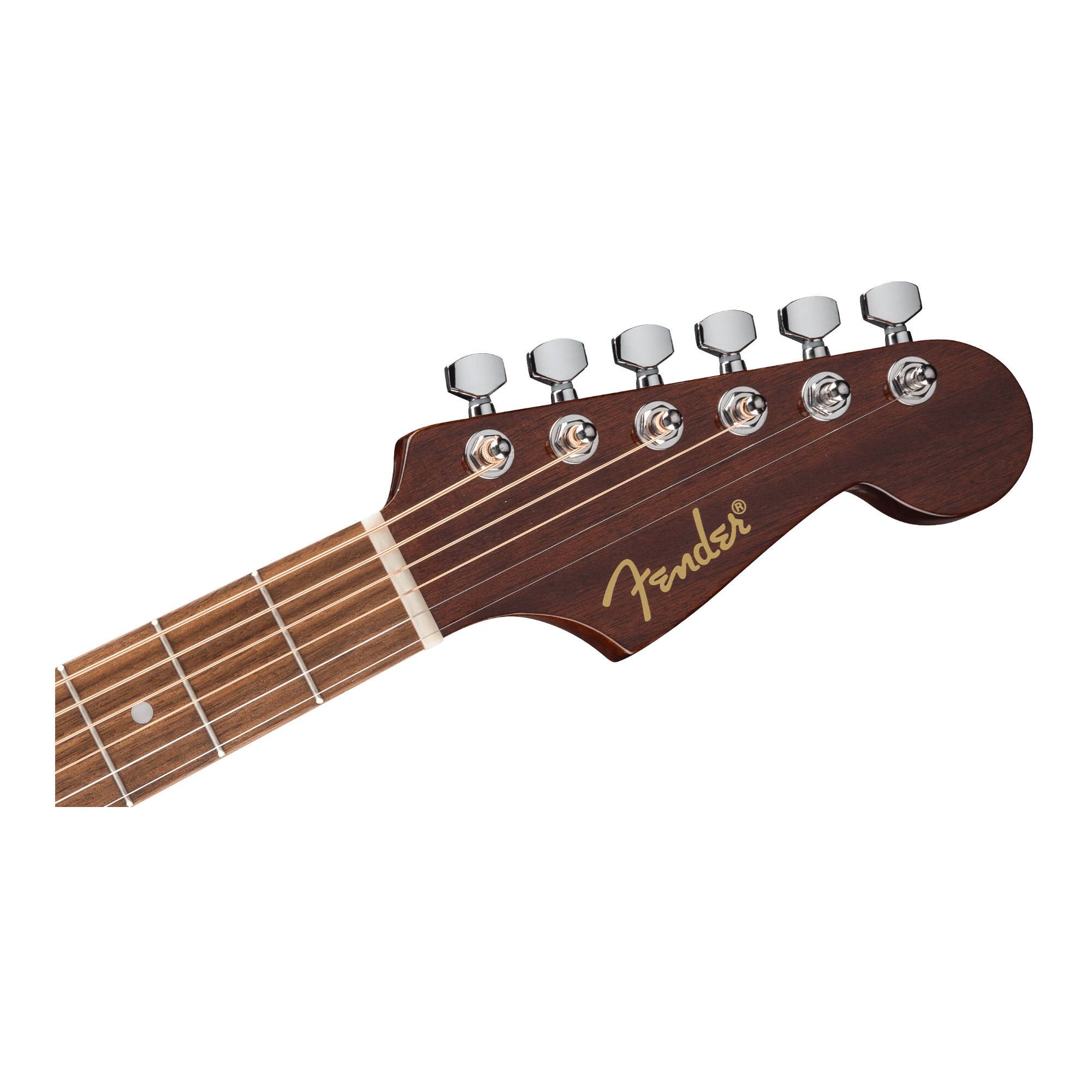 Back. Fender - Fender California Standard Redondo Mini with Bag, Spruce Top, 3-Color Sunburst.