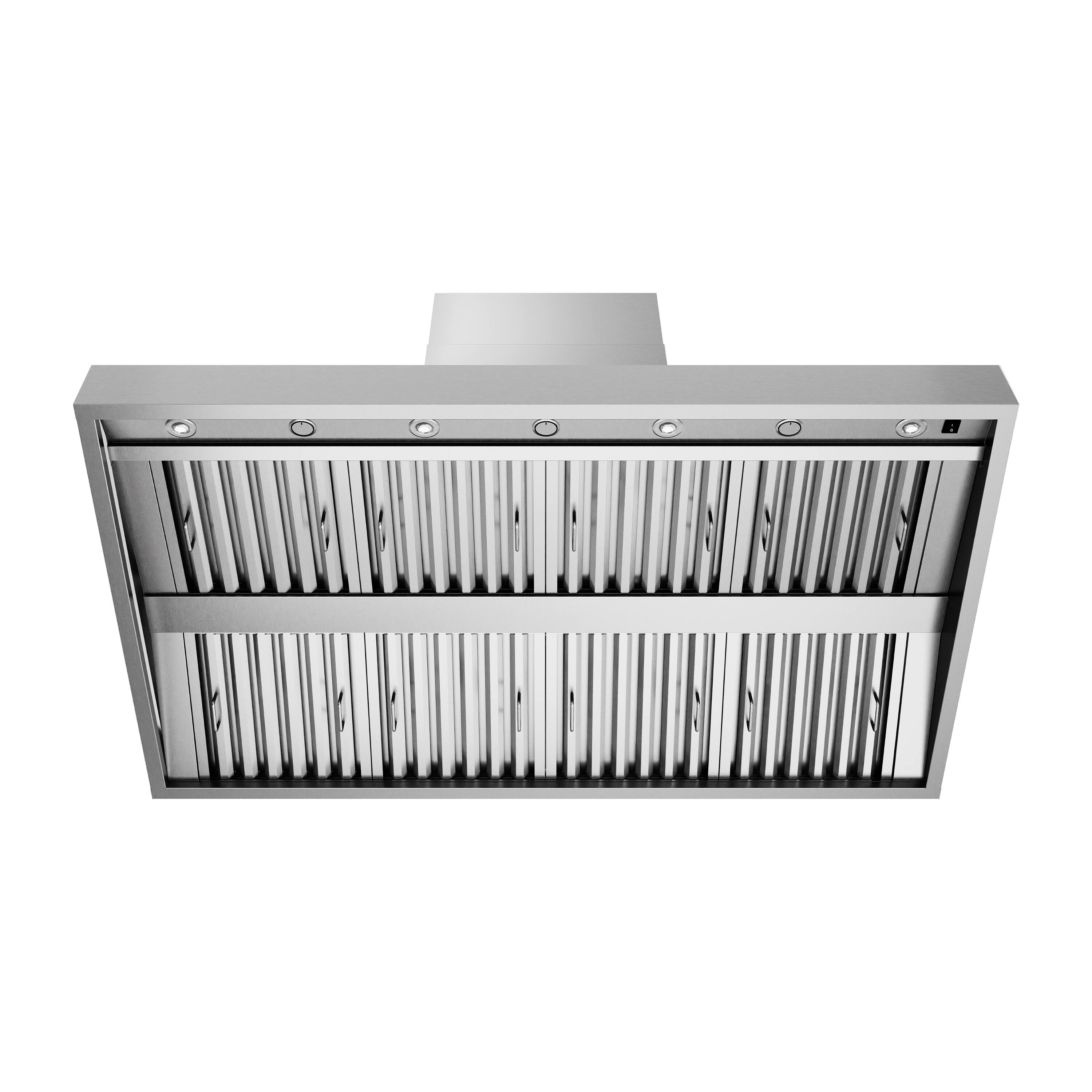 Angle. ZLINE - ZLINE 60 in. Externally Vented Wall Mount Outdoor Grill Range Hood (GOW1-60) - Stainless Steel.