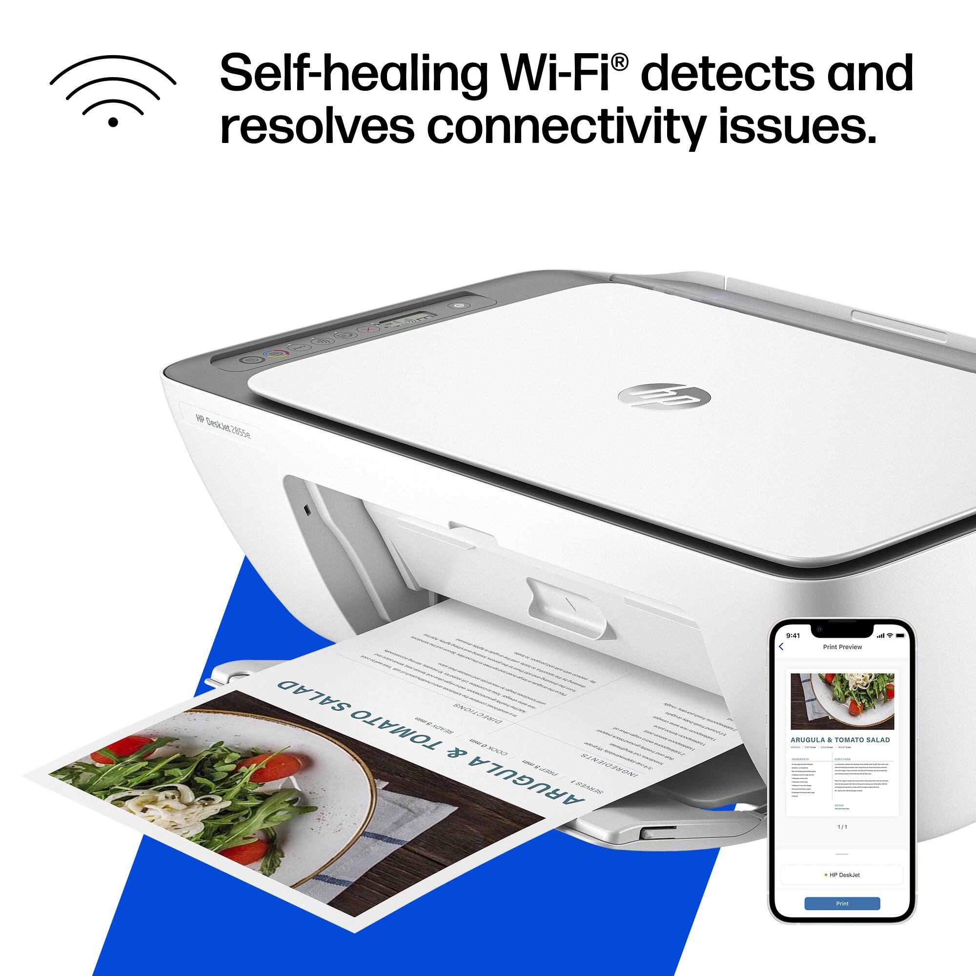 Self-healing Wi-Fi® detects and resolves connectivity issues.

ARUGULA & TOMATO SALAD

Print Preview

HP Deskjet 2655