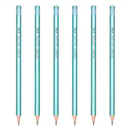 Unique Bargains - Set of 6 HB Graphite Sketch Pencils Professional for Drawing Shading Writing Art Beginners - Black