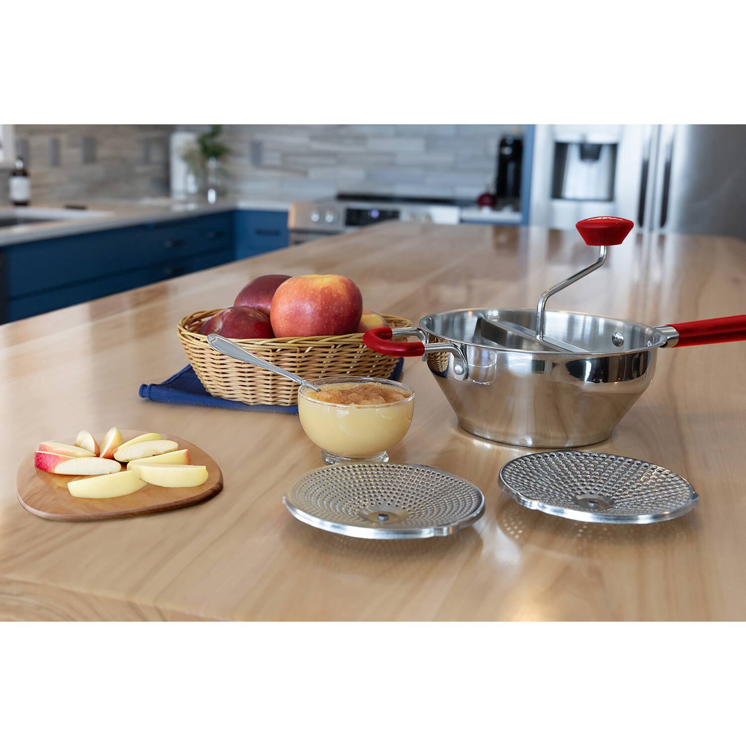 Angle. Nesco - Stainless Steel Food Mill - Silver.