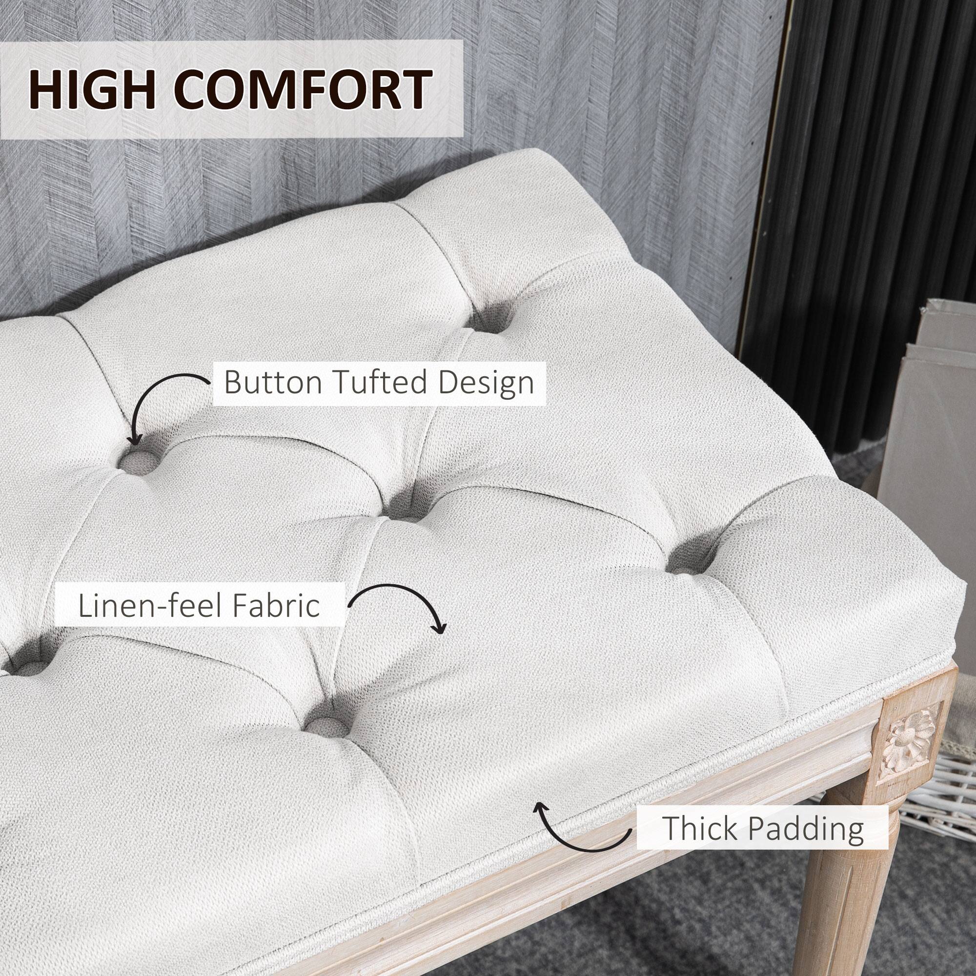 HIGH COMFORT

- Button Tufted Design
- Linen-feel Fabric
- Thick Padding