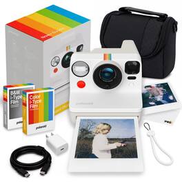 Polaroid - Now Generation 3 i-Type Instant Camera Star Bundle - Pebble White